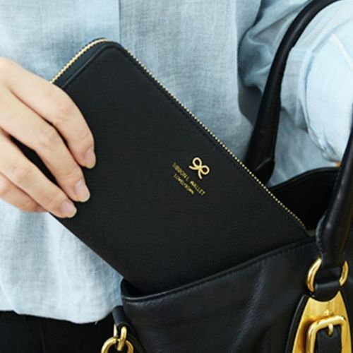 Gold Ribbon Long Zipper Wallet - Image 14