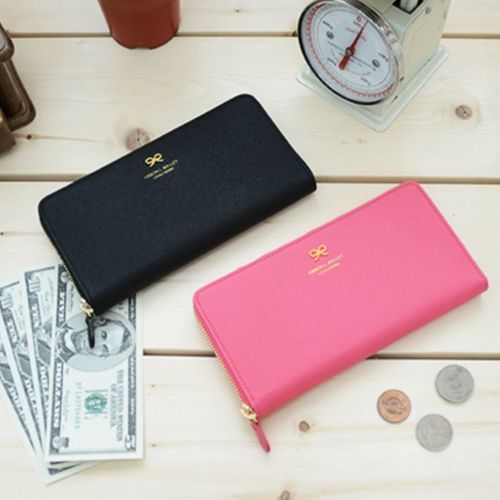 Gold Ribbon Long Zipper Wallet - Image 1