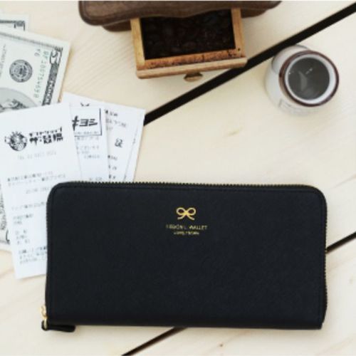 Gold Ribbon Long Zipper Wallet - Image 5