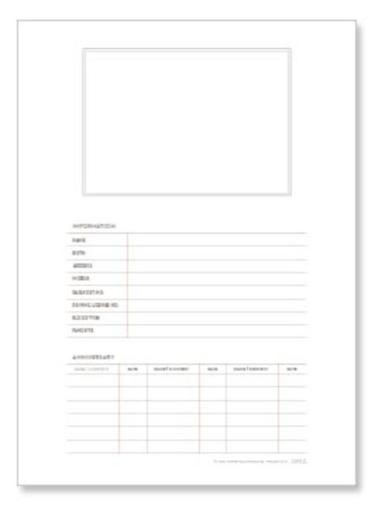 2016 Small Pattern Monthly Planner