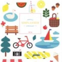 2016 Small Pattern Monthly Planner, Picnic