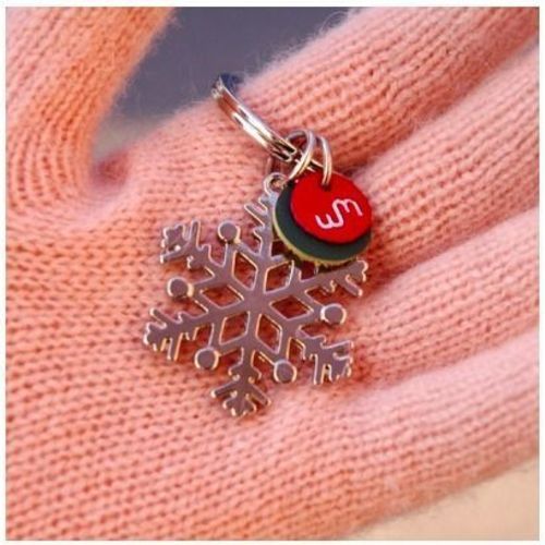 Snow Crystal Key Ring