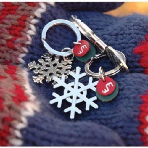 Snow Crystal Key Ring