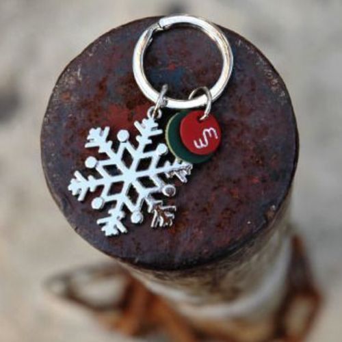 Snow Crystal Key Ring