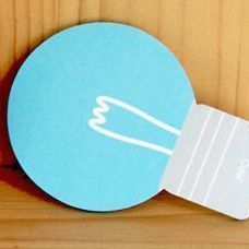 Light Bulb Sticky Note, Blue