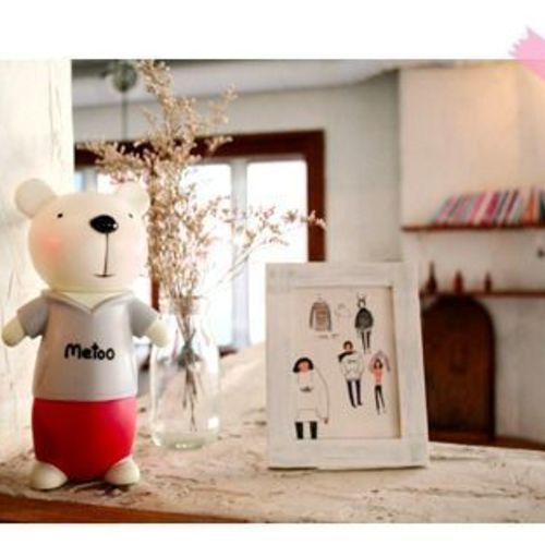 Gray Bear Coin Bank