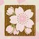 Cherry Blossom Seal Sticker, Gold I