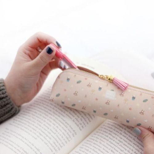 Tassel Leather Pen Case