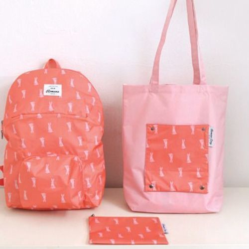 Romane Foldable Backpack & Shoulder Bag Set - Image 4