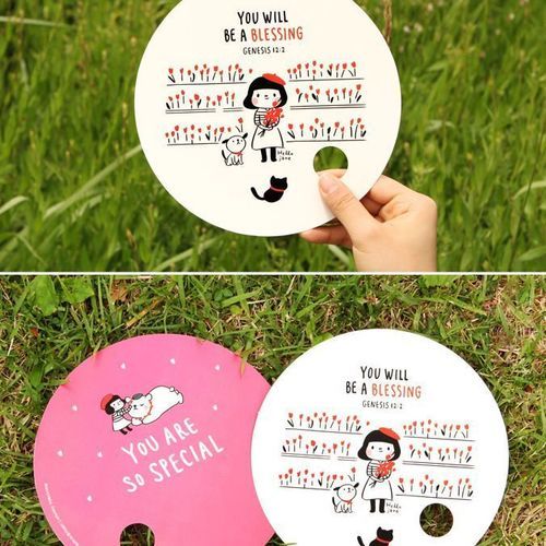 Jesus Round Handy Fan - Image 2