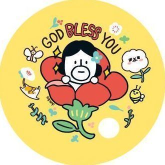 Jesus Round Handy Fan, Flower