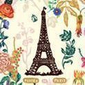 Fairy Tale Hardcover 4x6 Photo Album, Eiffel Tower Garden