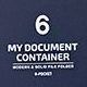 Multi File Holder v2, 6 Pockets (Navy)