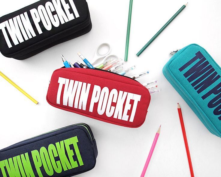 Twin Pocket Pencil Case