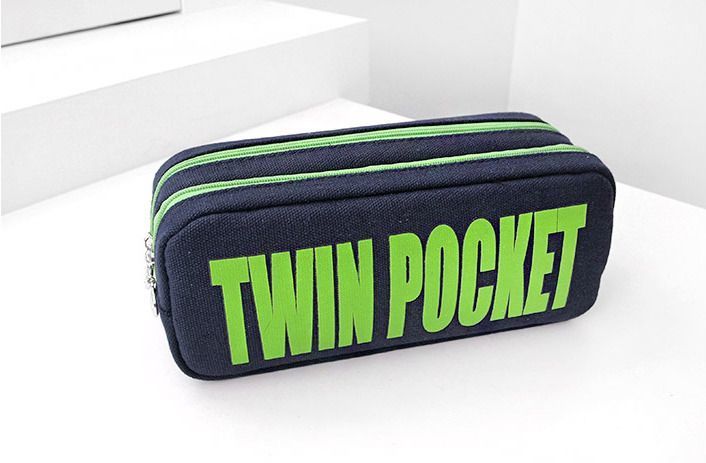 Twin Pocket Pencil Case
