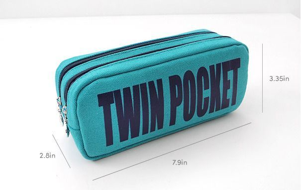 Twin Pocket Pencil Case