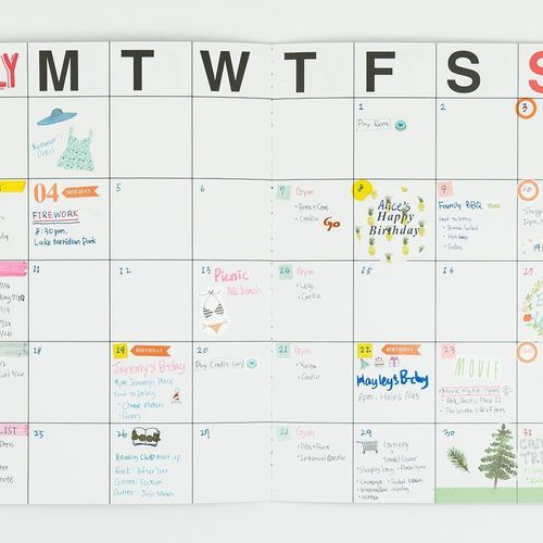 Gold Medium Monthly Planner - Image 8