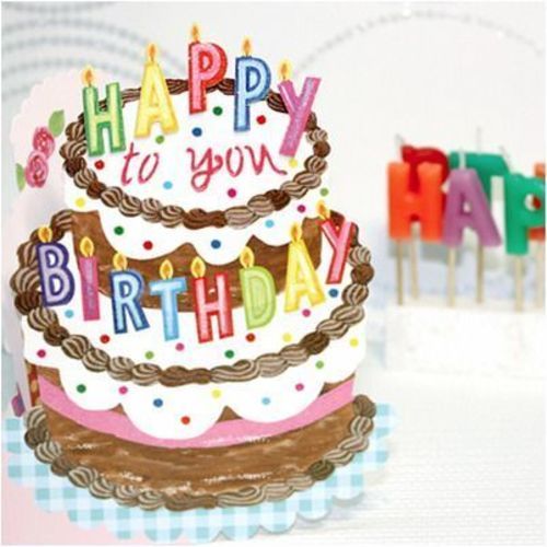 Happy Birthday Chocolate Cake Card - Image 1