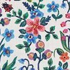 Small Nathalie Lete Tassel Pouch, Flowers