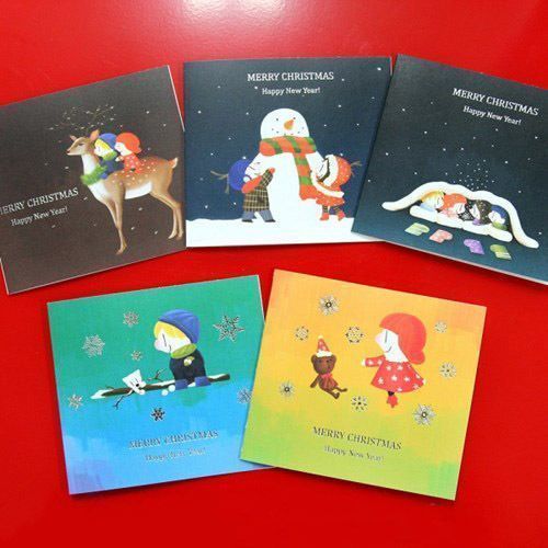 GOM GOM Christmas Card Set C
