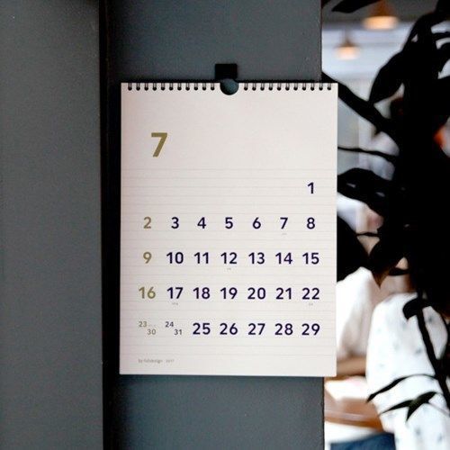 2017 Large Basic Wall Calendar - Image 1