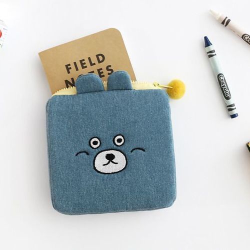 【ROMANE】Brunch Brother 15-inch pom-pom booklet wide pouch MochiThings: Brunch Brother Pom Pom Pouch