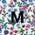 Nathalie Lete Design Flat Pouch, Nathalie Lete-Flowers (M)