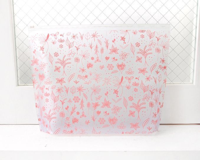 Floral Transparent PVC Pouch