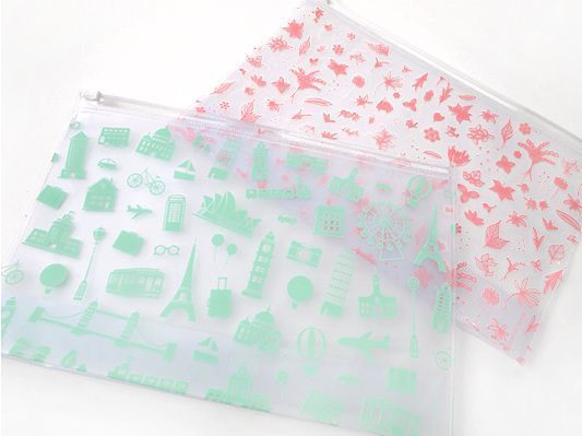 Floral Transparent PVC Pouch