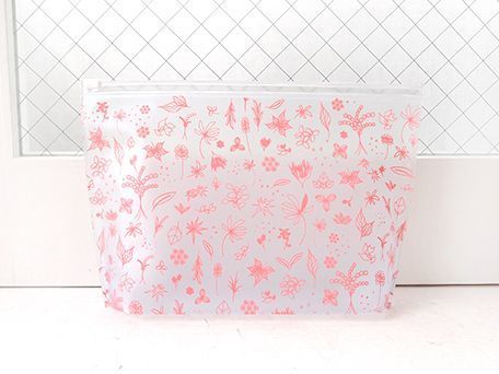 Floral Transparent PVC Pouch