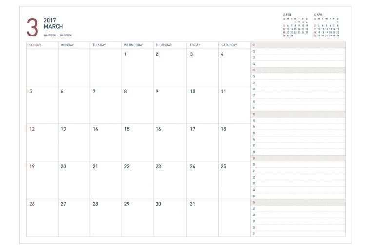 2017 Medium Daily Appointment Planner