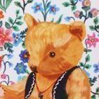 Nathalie Lete Hardcover Notebook, Bear (Grid)