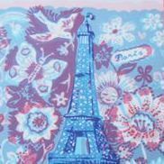 Nathalie Lete Hardcover Notebook, Serigraphy Eiffel Tower (Plain)