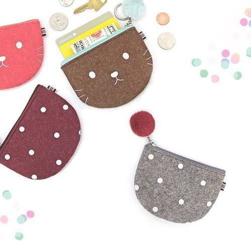 Felt Pom Pom Mini Pouch - Image 24