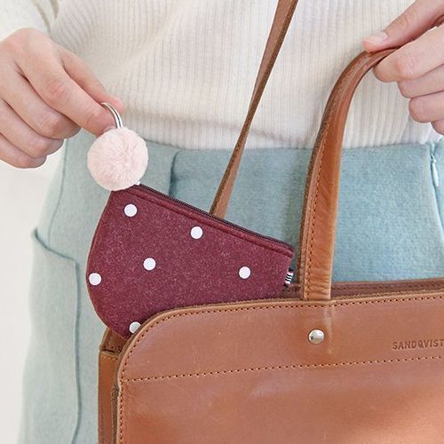 Felt Pom Pom Mini Pouch - Image 15