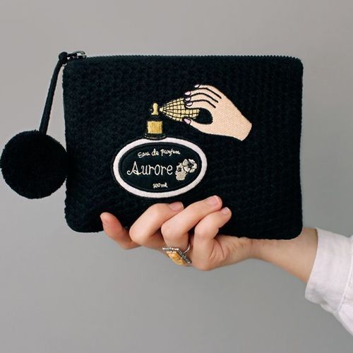 Knit Ooh La La Pom Pom Pouch