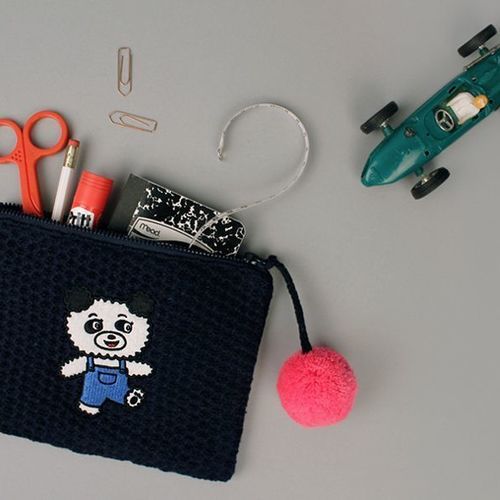 Knit Ooh La La Pom Pom Pouch