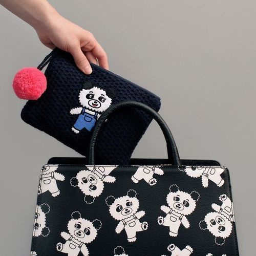 Knit Ooh La La Pom Pom Pouch