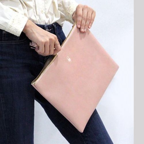 Lookit Tassel Leather Clutch