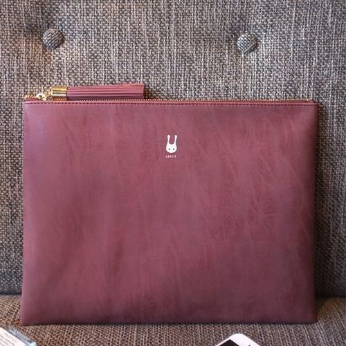 Lookit Tassel Leather Clutch