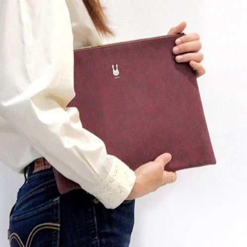 Lookit Tassel Leather Clutch
