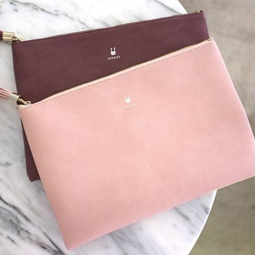 Lookit Tassel Leather Clutch