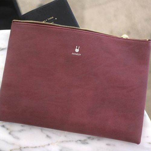 Lookit Tassel Leather Clutch