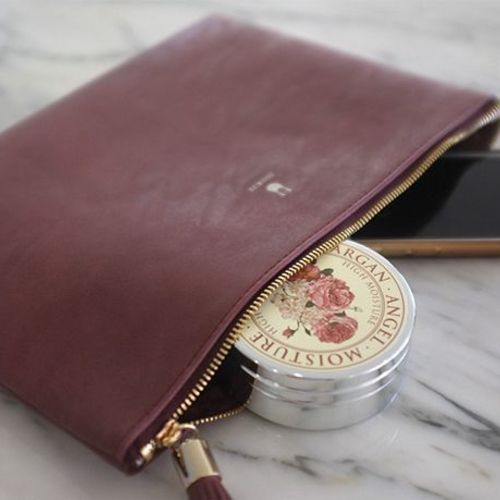 Lookit Tassel Leather Clutch