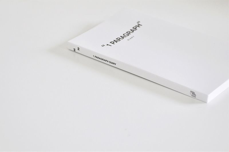 Pure White One Paragraph Diary Notebook
