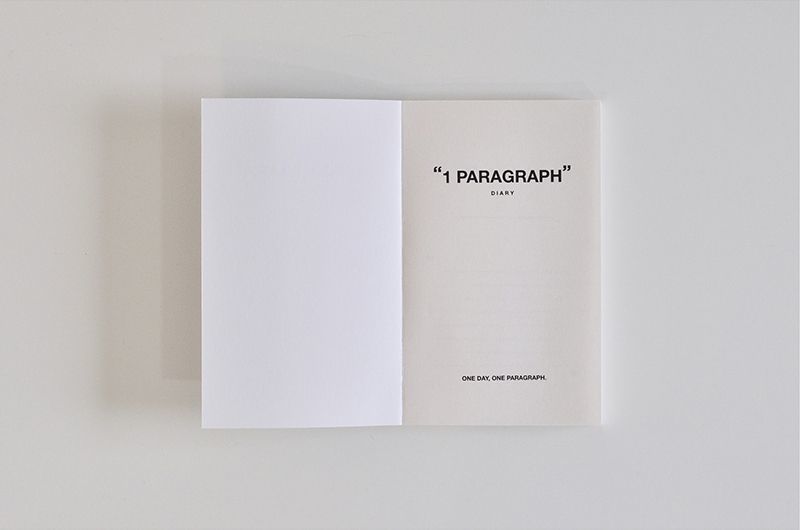 Pure White One Paragraph Diary Notebook