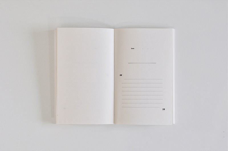 Pure White One Paragraph Diary Notebook