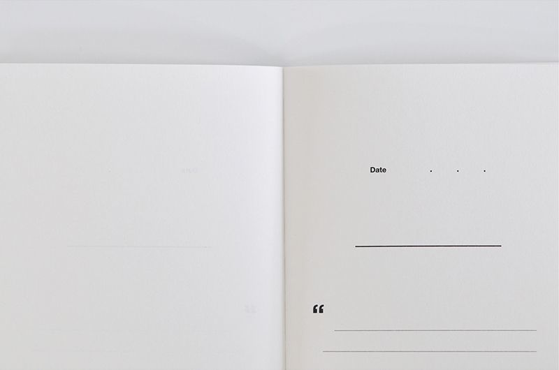 Pure White One Paragraph Diary Notebook