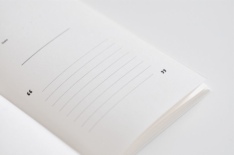 Pure White One Paragraph Diary Notebook
