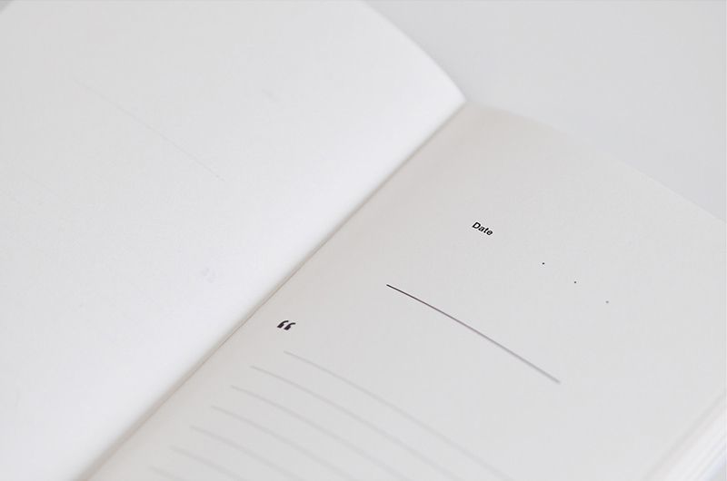 Pure White One Paragraph Diary Notebook